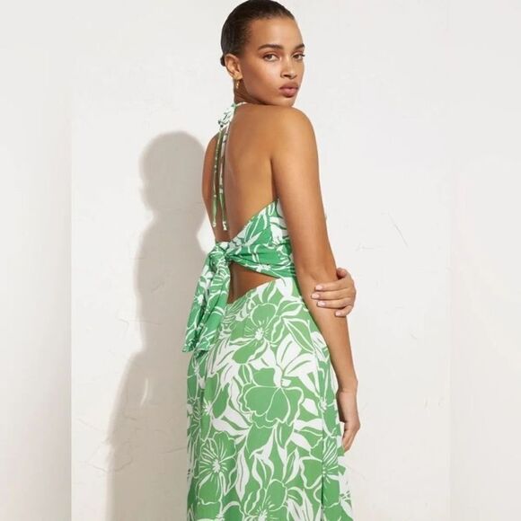 NWT Revolve Faithfull the Brand Tropical Open Back Taormina Midi Dress Size 4 S - Picture 1 of 15